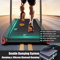 Costway Tapis de course pliable 2 en 1 4,75 CV avec application à distance