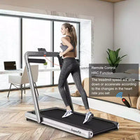 Costway Tapis de course pliable 2 en 1 4,75 CV avec application à distance