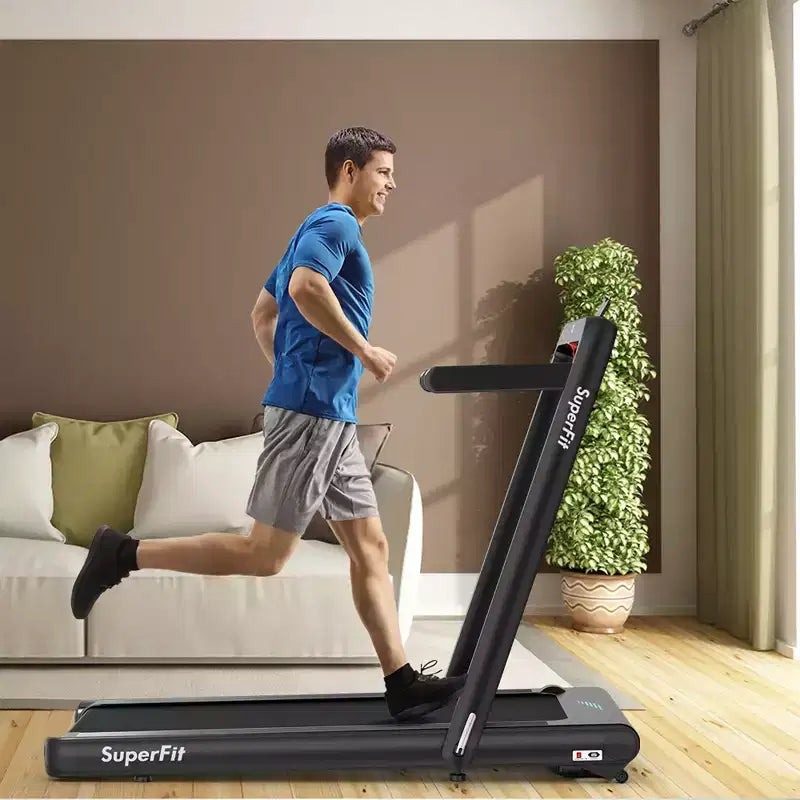 Costway Tapis de course pliable 2 en 1 4,75 CV avec application à distance