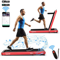 Costway Tapis de course pliable 2 en 1 4,75 CV avec application à distance