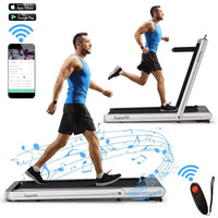 Costway Tapis de course pliable 2 en 1 4,75 CV avec application à distance