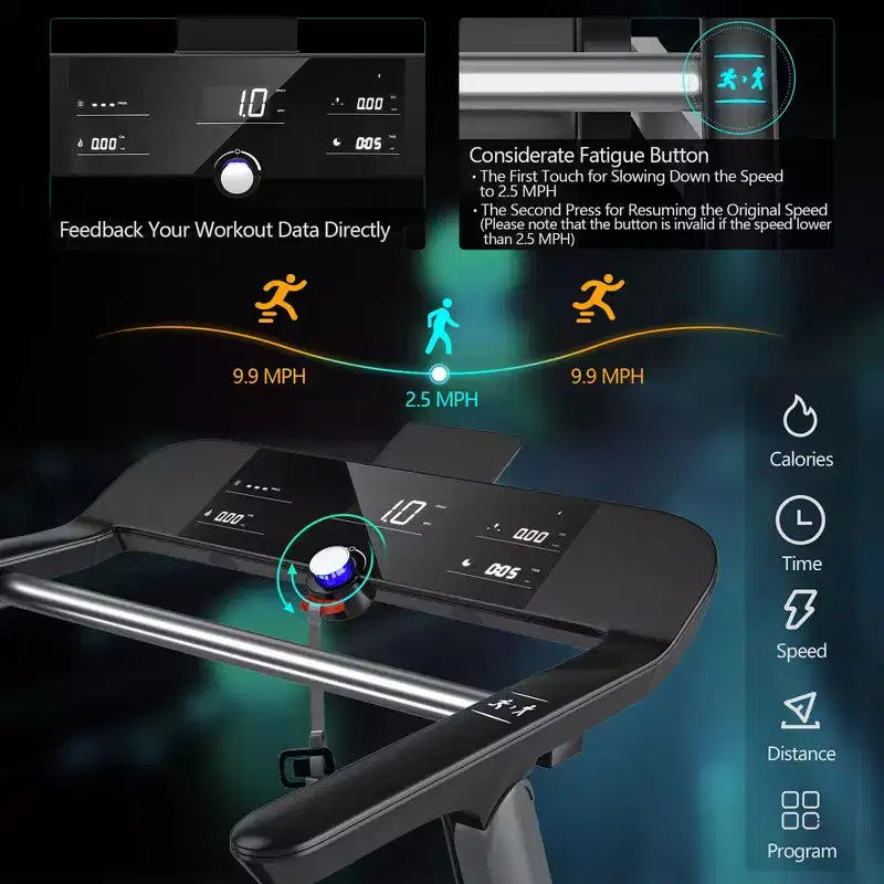 Tapis de course électrique pliable Costway avec Bluetooth et 10 programmes prédéfinis