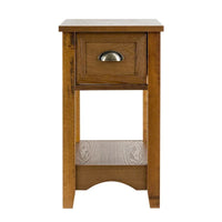 Gymax Lot de 2 Tables d'appoint Contemporaines Compactes avec Tiroir - 13" X 22" X 23" (L x l x H)