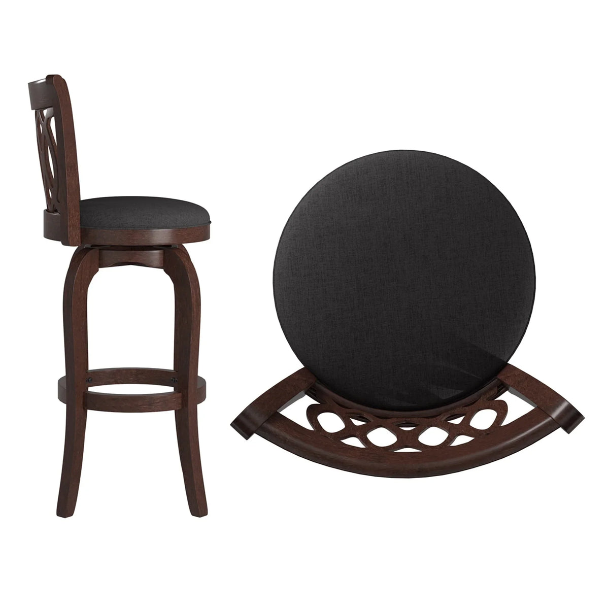 Rovinj Tabouret de bar pivotant à dossier volute