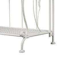 Étagère de boulanger pliante haute en métal à volutes, intérieure et extérieure, 5 étagères - Or ou blanc - Roche River Decor