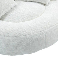 Canapé paresseux à dossier haut en chenille avec 3 coussins et pouf surdimensionné