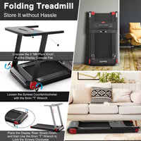 Costway Tapis de Course Électrique Pliable Compact avec Application et Haut-Parleur