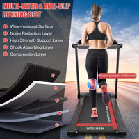 Tapis roulant électrique Costway 2,25 CV avec haut-parleur Bluetooth et contrôle par application