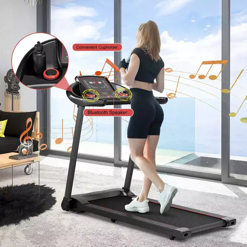 Tapis roulant électrique Costway 2,25 CV avec haut-parleur Bluetooth et contrôle par application