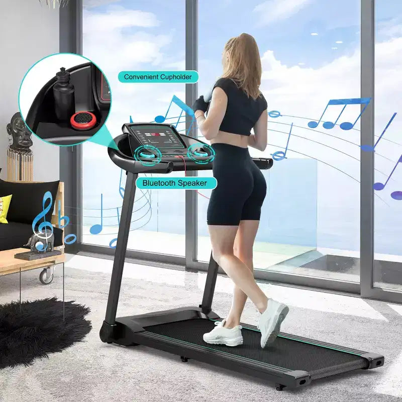 Tapis roulant électrique Costway 2,25 CV avec haut-parleur Bluetooth et contrôle par application