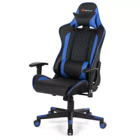 Fauteuil de massage gamer inclinable Costway avec support lombaire et appui-tête Blanc/Bleu/Rose/Rouge