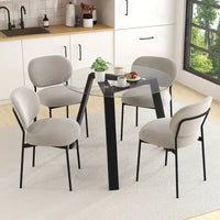 Table de salle à manger ronde en verre Costway 36" pour 4 personnes avec plateau en verre trempé - Voir détails