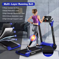 Costway Tapis de course électrique pliable 2,25 CV Contrôle via application Bluetooth