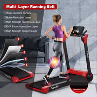 Costway Tapis de course électrique pliable 2,25 CV Contrôle via application Bluetooth
