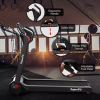 Costway Tapis de course électrique pliable 2,25 CV Contrôle via application Bluetooth