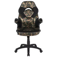 Chaise de jeu à dossier haut BlackArc en similicuir, siège pivotant réglable en hauteur et accoudoirs rembourrés relevables
