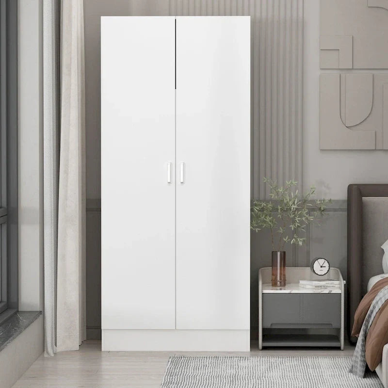 Armoires-penderies 2 portes autoportantes pour chambre avec tringle de suspension
