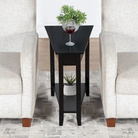 Table d'appoint d'angle American Heritage avec étagère de Convenience Concepts