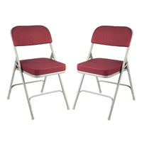 Chaise pliante de luxe matelassée en tissu de la collection Bernadine de Hampden Furnishings, lot de 2