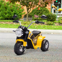 Aosom Moto tout-terrain électrique 6V pour enfants, avec batterie, klaxon, phares, sons réalistes, vitesse de 2 km/h, pour filles et garçons de 18 à 36 mois, rouge