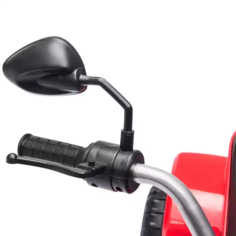 Aosom Moto tout-terrain électrique 6V pour enfants, avec batterie, klaxon, phares, sons réalistes, vitesse de 2 km/h, pour filles et garçons de 18 à 36 mois, rouge