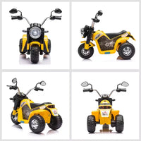 Aosom Moto tout-terrain électrique 6V pour enfants, avec batterie, klaxon, phares, sons réalistes, vitesse de 2 km/h, pour filles et garçons de 18 à 36 mois, rouge