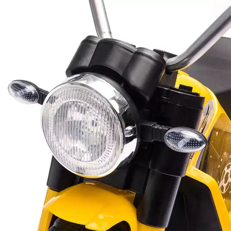 Aosom Moto tout-terrain électrique 6V pour enfants, avec batterie, klaxon, phares, sons réalistes, vitesse de 2 km/h, pour filles et garçons de 18 à 36 mois, rouge