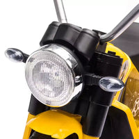 Aosom Moto tout-terrain électrique 6V pour enfants, avec batterie, klaxon, phares, sons réalistes, vitesse de 2 km/h, pour filles et garçons de 18 à 36 mois, rouge