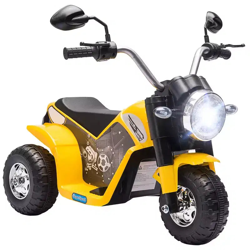 Aosom 6V Kids Motorcycle Dirt Bike Electric Battery-Powered Ride-On Toy Off-road Street Bike Rechargeable with Horn Headlights Realistic Sounds 1.24mph Speed for Girls Boy 18 - 36 Months Red