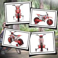 Aosom Moto cross 12V pour enfants, moto électrique tout-terrain avec batterie rechargeable, roues d'entraînement bleues