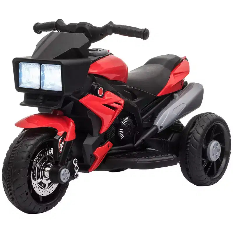 Aosom Moto électrique 6V pour enfants, moto tout-terrain à batterie, jouet à enfourcher, moto tout-terrain avec musique, klaxon, phares, pour filles et garçons, bleu