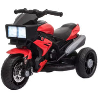 Aosom Moto électrique 6V pour enfants, moto tout-terrain à batterie, jouet à enfourcher, moto tout-terrain avec musique, klaxon, phares, pour filles et garçons, bleu