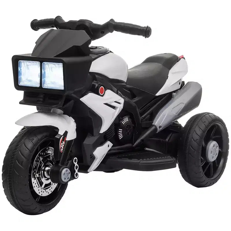 Aosom Moto électrique 6V pour enfants, moto tout-terrain à batterie, jouet à enfourcher, moto tout-terrain avec musique, klaxon, phares, pour filles et garçons, bleu
