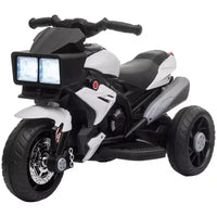Aosom Moto électrique 6V pour enfants, moto tout-terrain à batterie, jouet à enfourcher, moto tout-terrain avec musique, klaxon, phares, pour filles et garçons, bleu