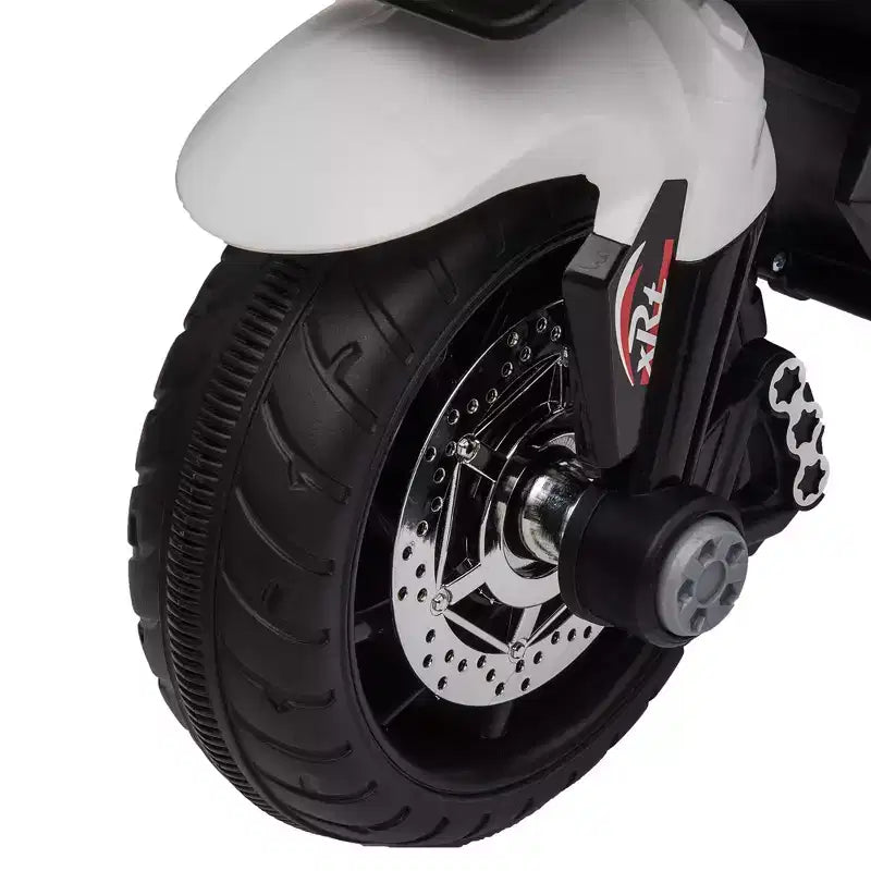 Aosom Moto électrique 6V pour enfants, moto tout-terrain à batterie, jouet à enfourcher, moto tout-terrain avec musique, klaxon, phares, pour filles et garçons, bleu