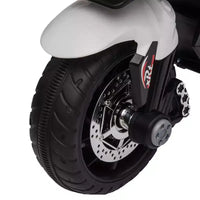 Aosom Moto électrique 6V pour enfants, moto tout-terrain à batterie, jouet à enfourcher, moto tout-terrain avec musique, klaxon, phares, pour filles et garçons, bleu