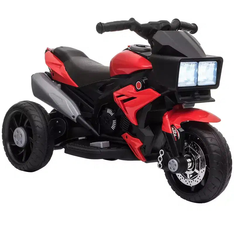 Aosom Moto électrique 6V pour enfants, moto tout-terrain à batterie, jouet à enfourcher, moto tout-terrain avec musique, klaxon, phares, pour filles et garçons, bleu