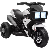 Aosom Moto électrique 6V pour enfants, moto tout-terrain à batterie, jouet à enfourcher, moto tout-terrain avec musique, klaxon, phares, pour filles et garçons, bleu