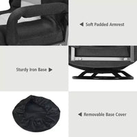 Chaise de jeu au sol pivotante à 360 degrés Costway avec dossier pliable et réglable