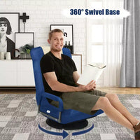 Chaise de jeu au sol pivotante à 360 degrés Costway avec dossier pliable et réglable