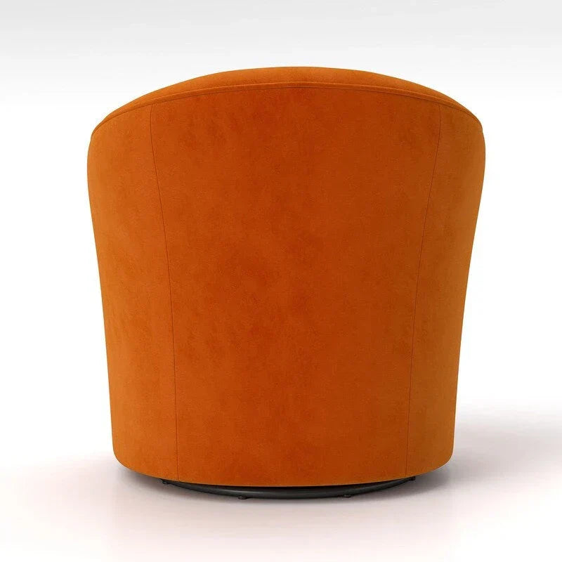 Fauteuil club pivotant à 360 degrés en velours avec dossier capitonné