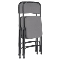 Chaise pliante de luxe matelassée en tissu de la collection Bernadine de Hampden Furnishings, lot de 2