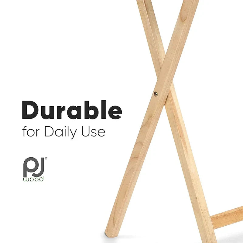 PJ Wood tables plateaux TV pliantes avec support de rangement compact, espresso, ensemble de 5 pieces - 36,38