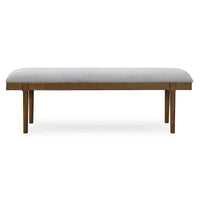 Signature Design by Ashley Lyncott Gris/Marron 59 Banc de salle à manger rembourré - 59.25 L x 15.13 P x 19.75 H