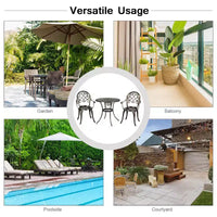Costway Ensemble de salle à manger 3 pièces en aluminium pour patio avec seau à glace amovible intégré