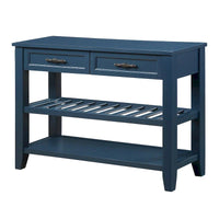 Table console de 42 po avec tiroirs et étagères à niveaux