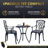 Kinger Home Ekta Ensemble de bistro 3 pièces