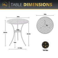 Kinger Home Ekta Ensemble de bistro 3 pièces