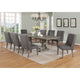 Ensemble de salle à manger extensible gris rustique 9 pièces Best Quality Furniture