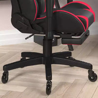 Chaise de jeu Flash Furniture X30 Chaise d'ordinateur de course avec dossier inclinable, repose-pieds coulissant et roulettes transparentes